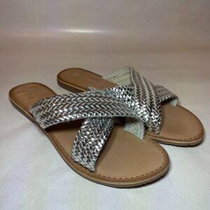 NEW Woven Silver Flat Sandal - Chinese Laundry